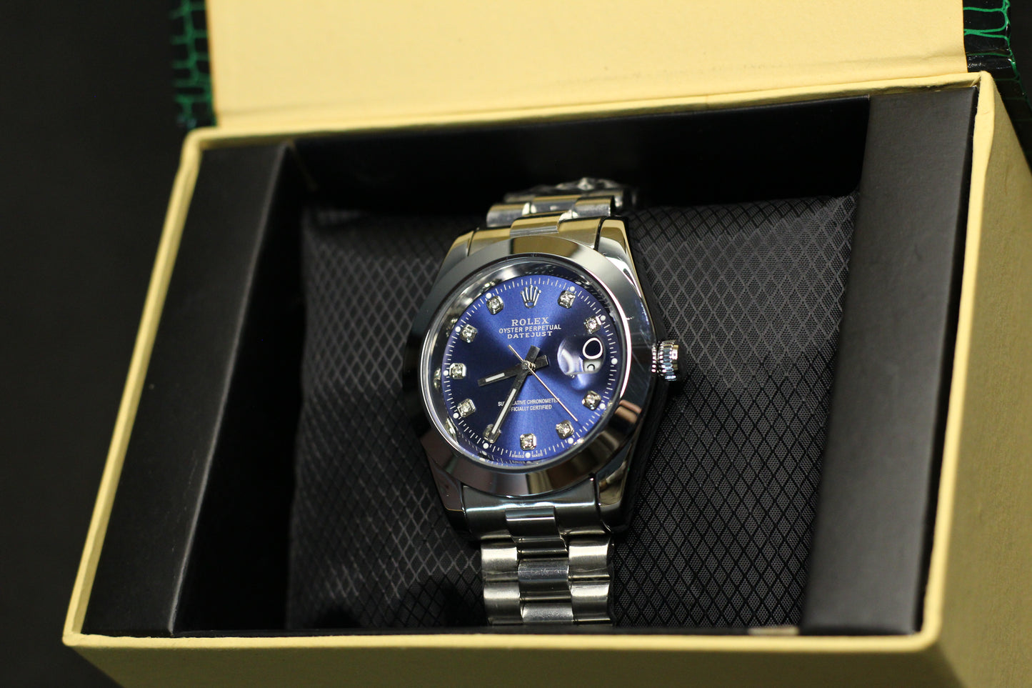 R0lex Datejust | Smooth-Bezel | Sunburst Royal Blue Dial