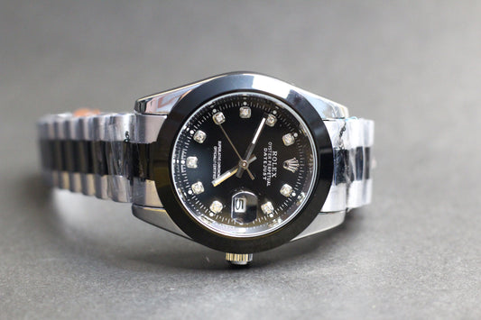 R0lex Datejust | Smooth-Bezel | Gloss Black Dial