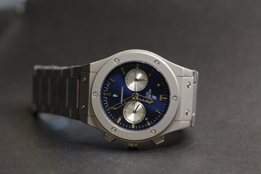 Hublot | Classic Fusion Chronograph | Deep-blue sunburst with two rhodium snailed sub-dials