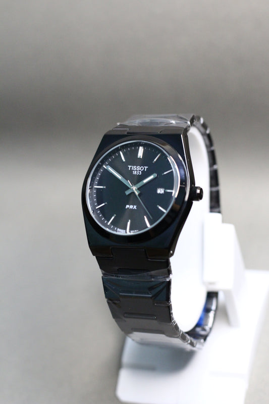 Tissot PRX | Black Stainless Steel | Smooth Bezel | Black Dial