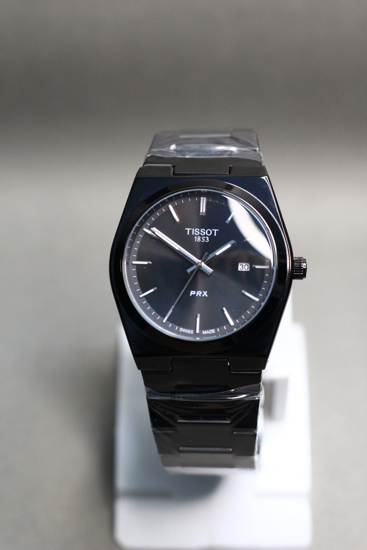 Tissot PRX | Black Stainless Steel | Smooth Bezel | Black Dial