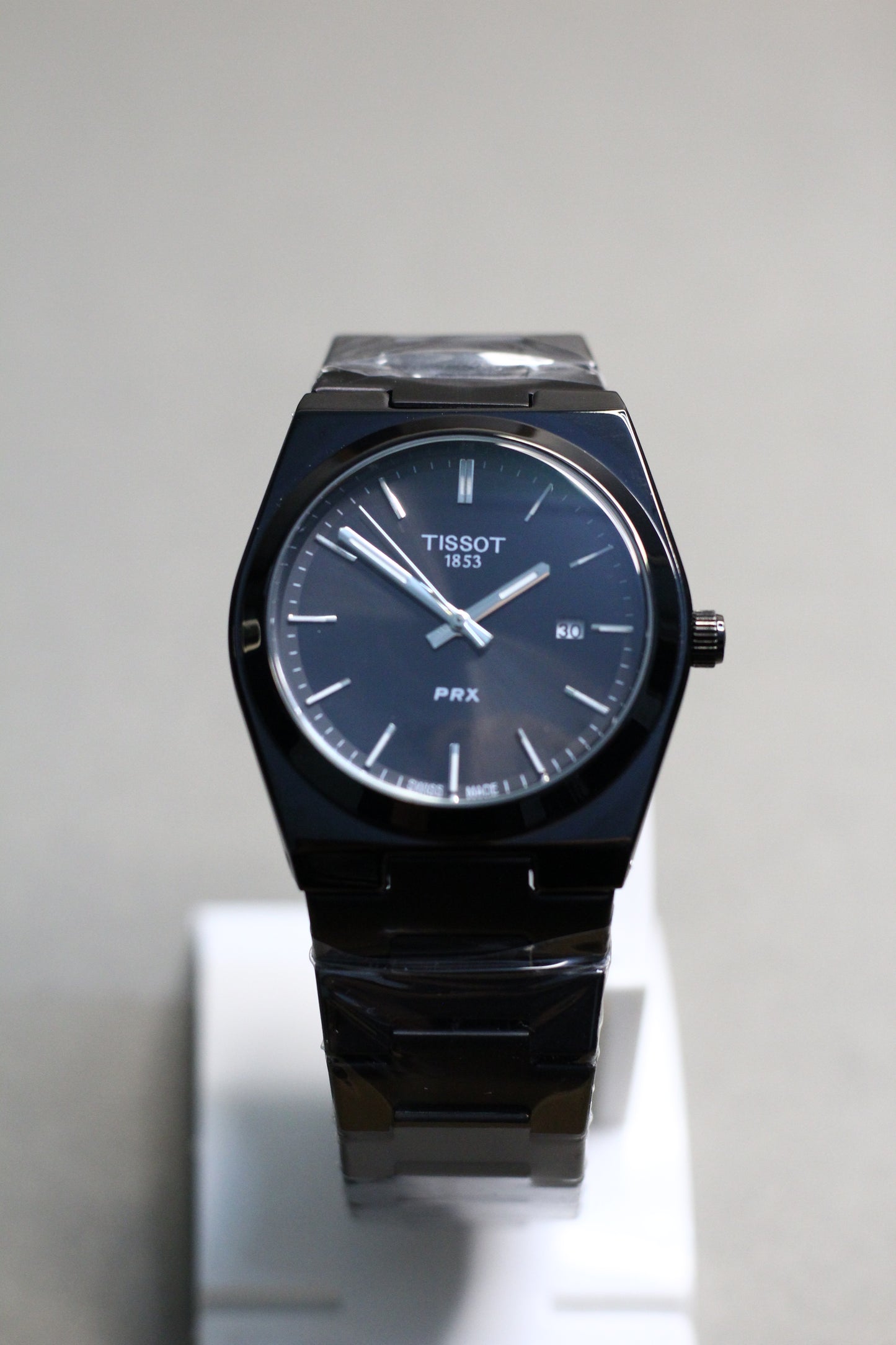 Tissot PRX | Black Stainless Steel | Smooth Bezel | Black Dial