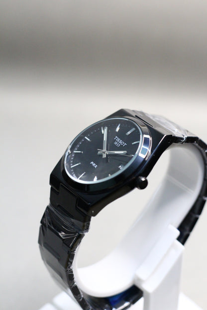 Tissot PRX | Black Stainless Steel | Smooth Bezel | Black Dial
