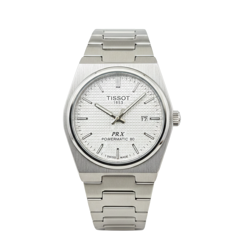 Tissot PRX Luxury Watch – Silver with Black Dial