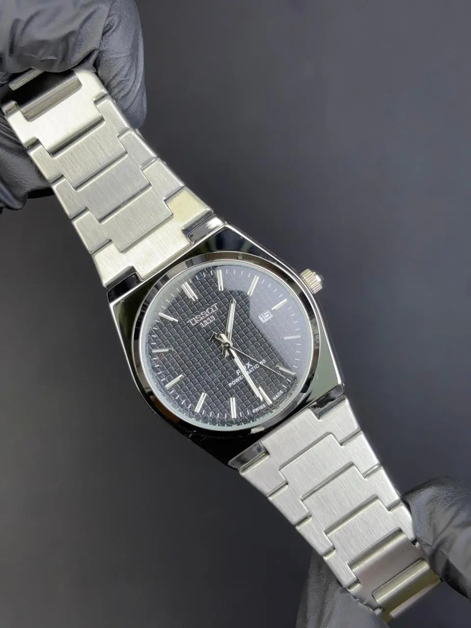 Tissot PRX Luxury Watch – Silver with Black Dial