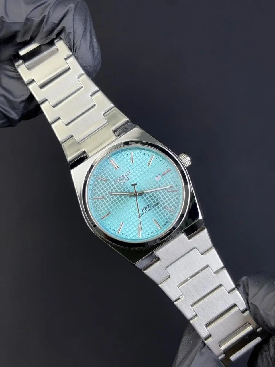 Tissot PRX Luxury Watch – Silver with Black Dial