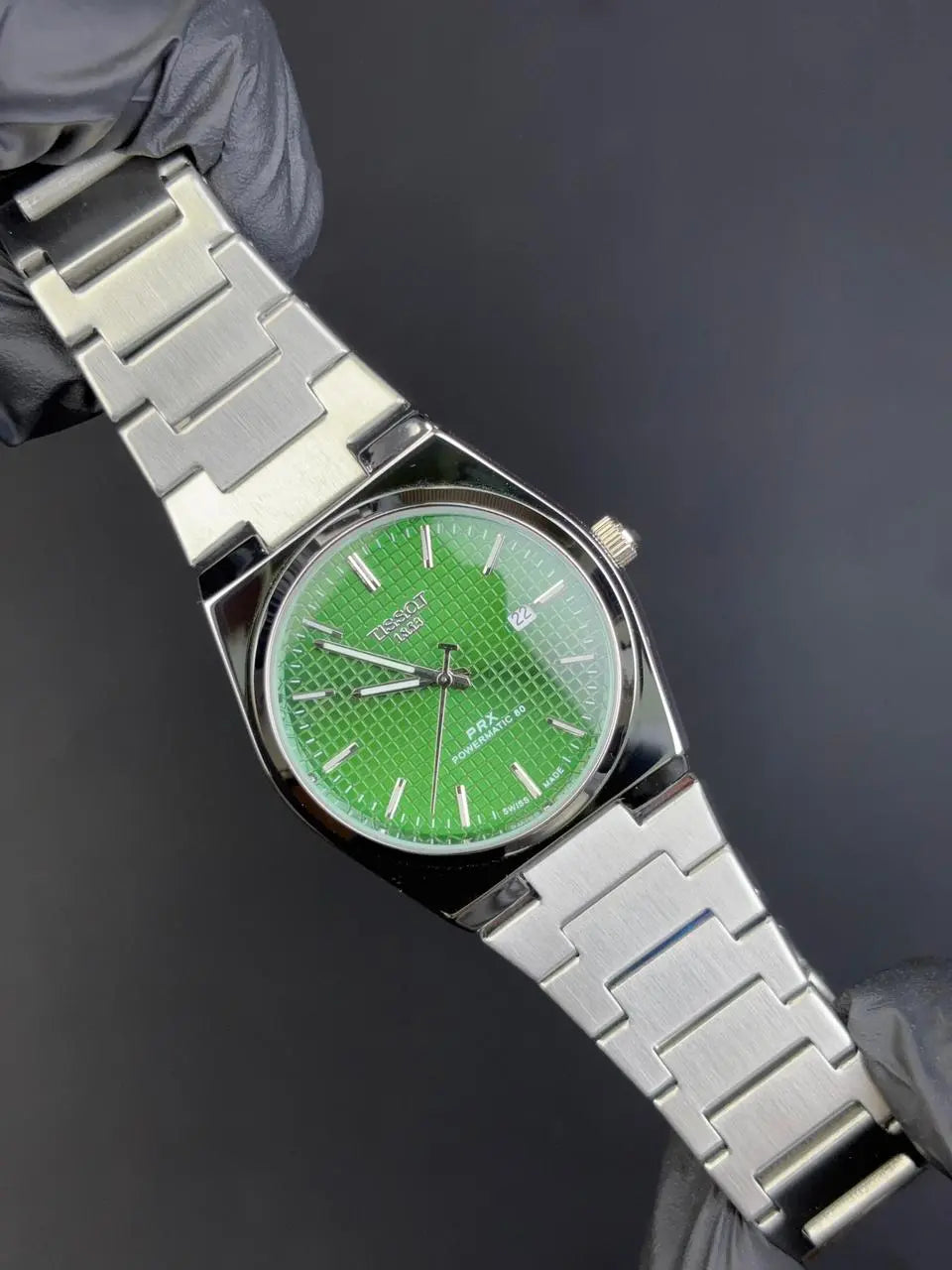 Tissot PRX Luxury Watch – Silver with Black Dial